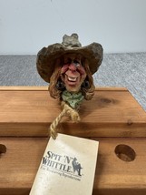 Vintage Spit N Whittle Bottle Stopper Cow Camp Kate Cowgirl Cork Signed ... - $19.79