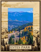 Estes Park Colorado Mountain Laser Engraved Wood Picture Frame Portrait 8 x 10 - £42.35 GBP