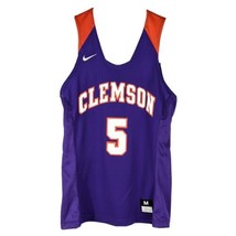 Clemson Tigers Womens Basketball Jersey Medium Nike Purple Orange 5 - £26.00 GBP