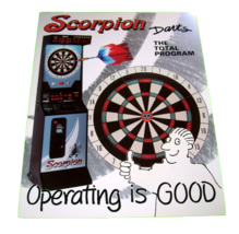 Scorpion Darts Program Arcade Flyer Original Merit Game Promo Foldout Br... - $17.10