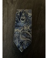 Polo Ralph Lauren Tie Silk Blue Paisley Hand Made Necktie USA - £18.67 GBP