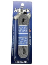 Flat Style Athletic Shoe Laces ( 1 Pair)  (45” Inch, Gray) - £6.34 GBP