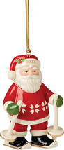 Lenox 2022 Santa Figurine Ornament Annual On Skis Wooly Sweater  Christmas NEW - £43.33 GBP
