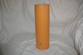 Partylite Orange 3 x 9  Pillar Flat Top  Mystery Scent Maybe Ginger Pumpkin - $20.00