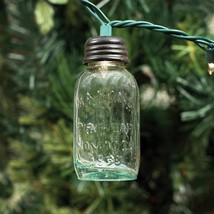 Country Christmas Ornament - Hanging Mason Jar for String Lights - Set of 6 - £64.61 GBP