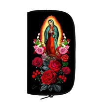 Our Lady of Guadalupe Icon Printing Wallet Women Mary Religion Purses Credit Car - £46.72 GBP