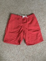 UNIQLO Mens MEDIUM Waist 30-33 inches. Orange Lined Swim Beach Shorts. D... - $21.99