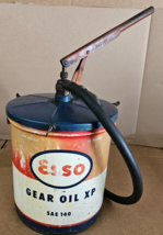 Vintage Esso Gear Oil XP Pump Can Motor Oil 5 Gallon Service Station - $129.62