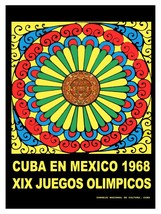 3108.Cuba Mexico 1968 Sports games.Sports Poster.Aztec.Maya Calendar Decor Art - £12.69 GBP+