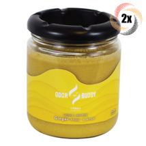 2x Candles Odor Buddy Amber & Ginger Scented Candle & Ashtray | 12oz - £27.08 GBP