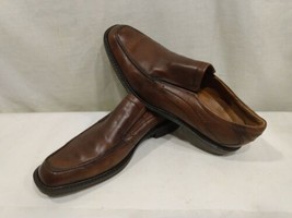 Ecco Men’s Dress Shoes Loafers Brown Leather Slip-on Casual Size 9 Us 42 Euro - £39.85 GBP