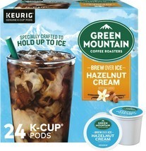 Green Mountain Brew Over Ice Iced Hazelnut Cream Coffee 24 to 144 Count K cups  - $24.88+