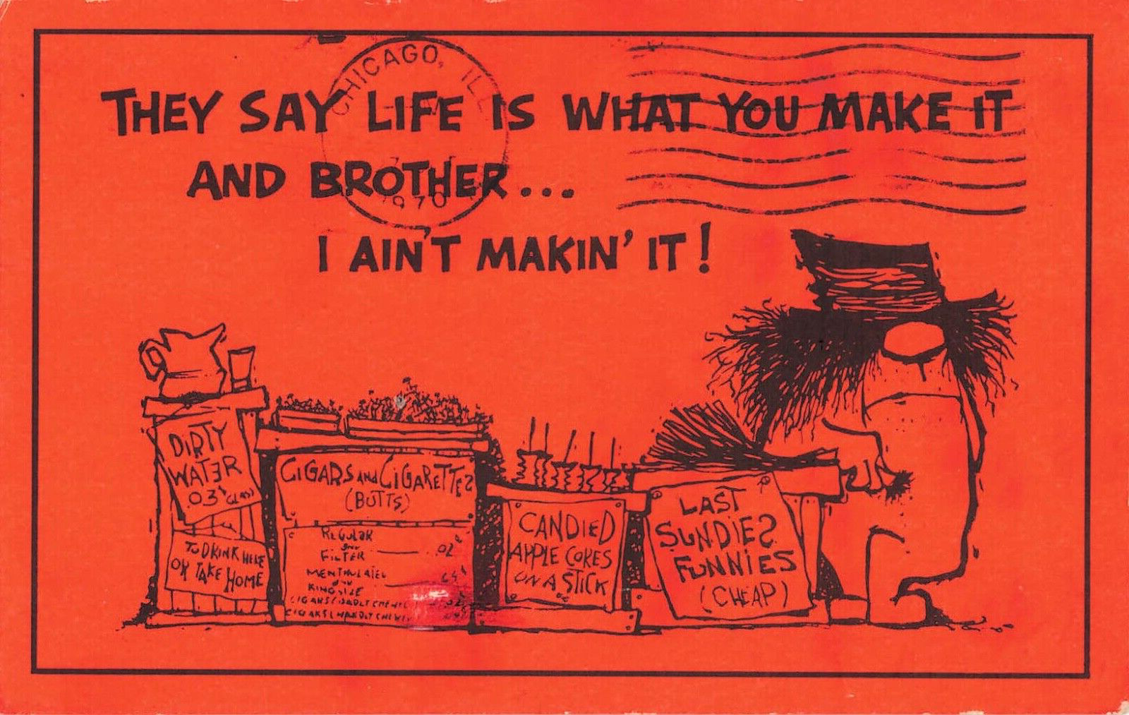 Primary image for 1970 Post Card They Say Life Is What You Make Of it Novelty Posted Chicago IL
