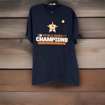 Houston Astros T-Shirt XL 2017 World Series Champions Short Sleeve Blue Baseball - £14.45 GBP