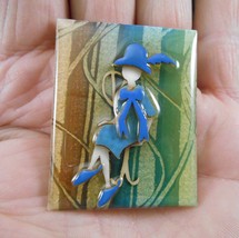 Vintage Woman Pins By Lucinda Friends One of a Kind Unique Blue Hat, Bow... - £19.57 GBP