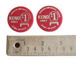 Lot of 2x Pioneer Inn Hotel Casino Reno Nevada 1 Dollar Keno Gaming Chip... - £16.12 GBP