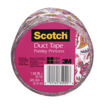 Scotch Duct Tape, Paisley Princess, 1.88&quot; X 10 Yards - £10.36 GBP