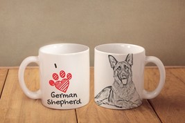 German Shepherd- mug with a dog and description:&quot;I love ...&quot; High quality cerami - £11.98 GBP