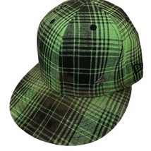 Size 7 1/4  Green Plaid Hat Baseball Cap New Era 59 Fifty Skateboard - £13.25 GBP