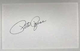 Pete Rose Signed Autographed 3x5 Index Card #2 - £10.45 GBP