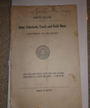 Vintage 1922 Booklet Program of the Track and Field Meet High Schools UD #2 - £18.20 GBP