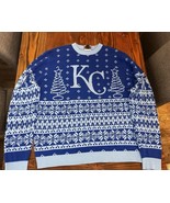 KLEW MLB Mens XL Blue Kansas City Royals Ugly Christmas Sweater - $313.72 MXN