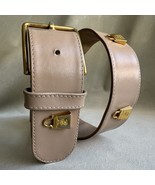 Karl Lagerfeld Vintage Beige Leather Gold Hardware Bags Decor - $155.00