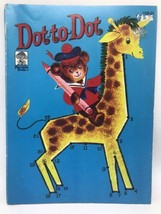 Vintage 1962 Dot to Dot Coloring Book Bear Connect the Dots Merrigold  - $16.78