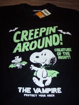 P EAN Uts Gang Vampire Snoopy Woodstock Halloween T-Shirt Mens Medium New w/ Tag - £15.82 GBP