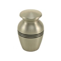 Brass Set of 6 Classic Pewter Color Keepsake Cremation Urns, 5 Cubic Inches each - £128.28 GBP