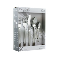 MegaChef Baily 20 Piece Flatware Utensil Set, Stainless Steel Silverware... - $1,262.18 MXN
