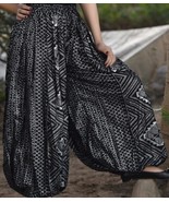 SILVER AND BLACK CLASSIC ASSUIT PRINT ATS REN FAIRE GYPSY PANTALOONS  - $107.83 CAD
