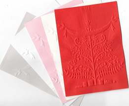Embossed Card. A6. Christmas Tree. Choice of Colour - $0.37+