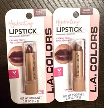 2pk LA COLORS RAGING BERRY C69057 DARK WINE CREAMY FINISH HYDRATING LIPS... - $12.81