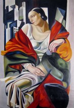 36x48 inches Rep. Tamara De Lempicka Oil Painting Canvas Art Wall Decor ... - £237.02 GBP