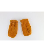 Vtg 70s Streetwear Faded Suede Leather Deep Pile Fleece Lined Mittens Gl... - $49.45