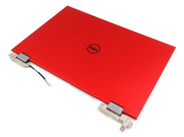 Dell Inspiron 13 7359 Laptop Lcd Case Back Top Cover Assembly W/HINGES Red 16G8G - $34.19