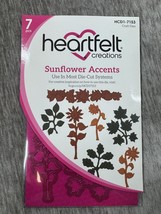 Heartfelt Creations Sunflower Accents Metal Craft Cutting Dies 7pc HCD1-... - €23,09 EUR
