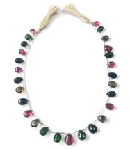 Flat Almond Briolette Set , Layout Multi Coloured Tourmaline , 57.88 Cttw. , Exc - £692.07 GBP