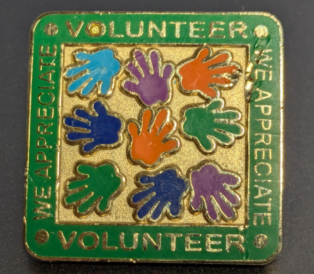 Helping Hands We Appreciate Volunteer Lapel Pin Metal Multi Color Pinback - $8.90