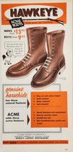 1960 Print Ad Hawkeye Outdorsman Boots Genuine Horsehide Acme Clarksville,TN - £13.65 GBP