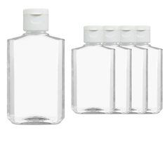 Hear Clear PQS 4 OZ Refillable Travel Bottles Flip-Top Cap - Liquids/Gels/Lotion - £4.37 GBP+