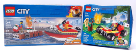 Lego ® - City 60213 Dock Side Fire + 60247 Forest Fire Car lot 2 - New Sealed - £17.38 GBP