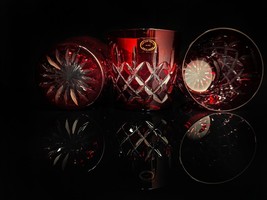 AJKA Arabella Double Old Fashion Red Glasses Set of 3 image 8