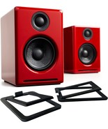 The Ds1M Metal Desktop Speaker Stands And Audioengine A2 Plus Powered Bl... - £305.81 GBP