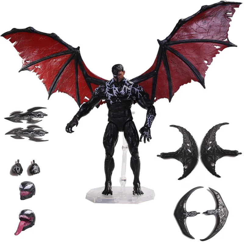 Marvel Hottoys Legends Venom Carnage Figure Cletus Kasady Mafex Venom With Wing - £28.48 GBP+