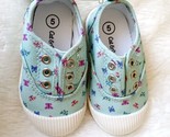 Girl Slip-On Canvas Shoes, Cat and Jack (Size 5 Toddler) AQUA GREEN COLO... - £7.46 GBP
