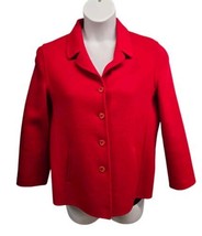 Vintage Talbot&#39;s Blazer Womens 10 Petite Red Pure New Wool Jacket Woolmart 90&#39;s - $24.74