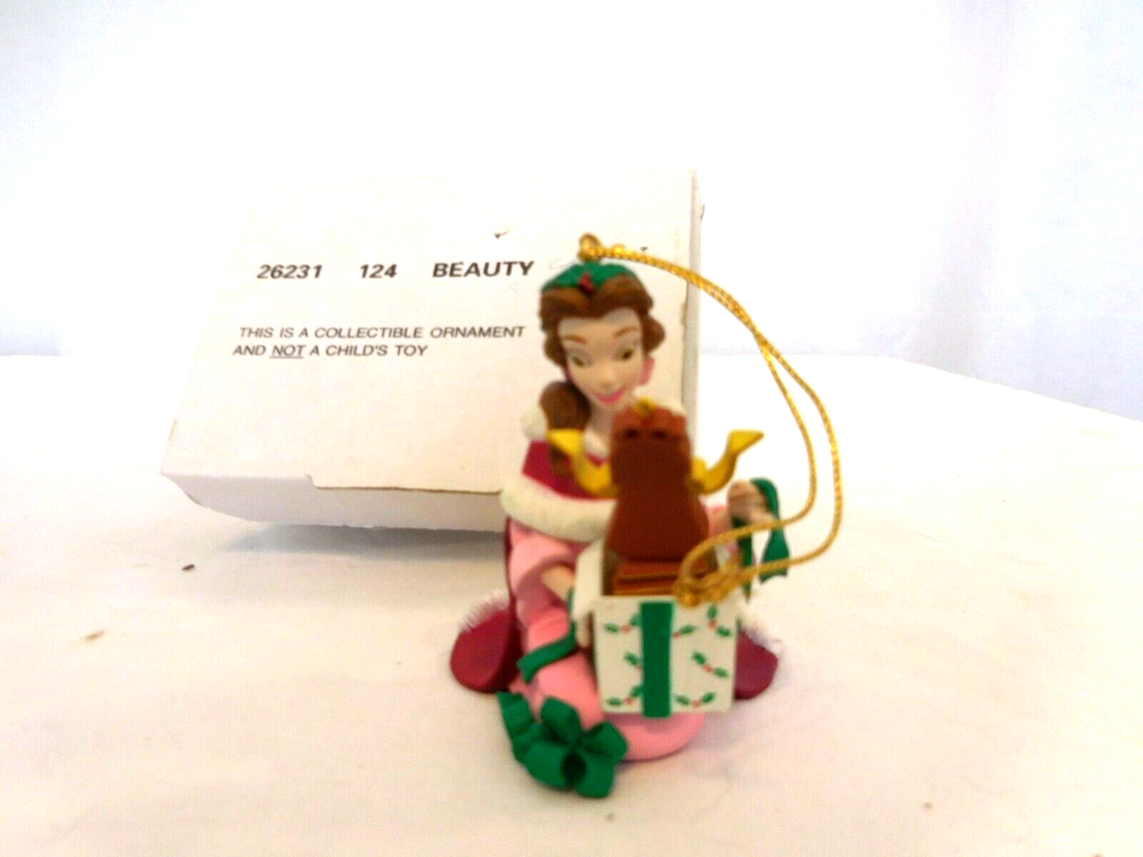 Disney Grolier Christmas Magic Ornament Beauty and the Beast With Box 02... - $14.85