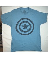 Marvel Avengers Captain America Shield T Shirt Tee Mens Large Blue Short... - $14.01